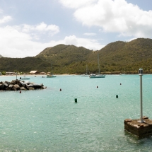 L'anse Marcel et le chenal d'accès à la marina